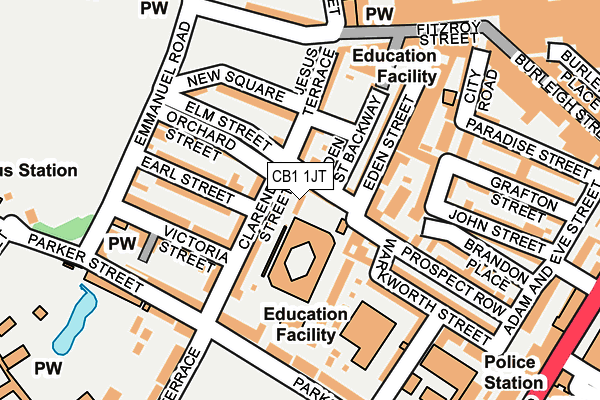 CB1 1JT map - OS OpenMap – Local (Ordnance Survey)