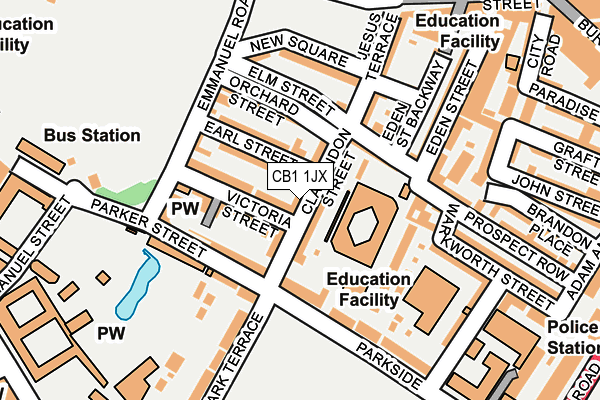 CB1 1JX map - OS OpenMap – Local (Ordnance Survey)