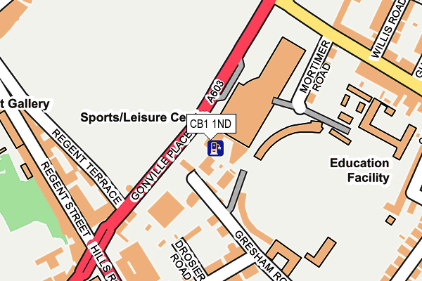 CB1 1ND map - OS OpenMap – Local (Ordnance Survey)