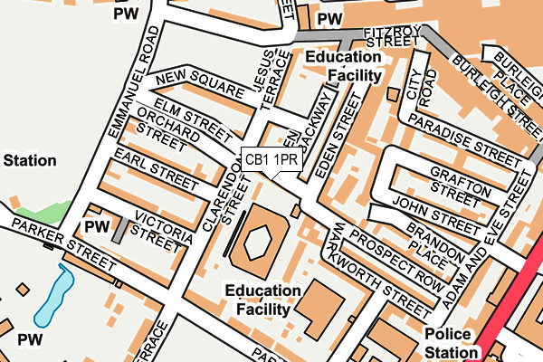 CB1 1PR map - OS OpenMap – Local (Ordnance Survey)