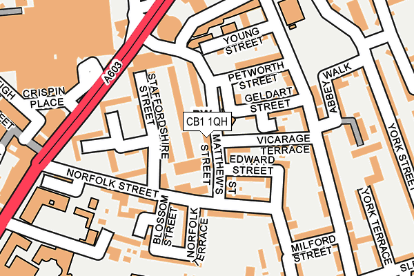 CB1 1QH map - OS OpenMap – Local (Ordnance Survey)