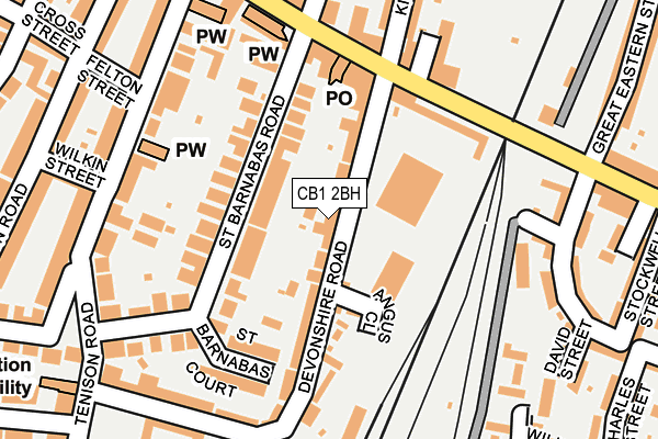 CB1 2BH map - OS OpenMap – Local (Ordnance Survey)
