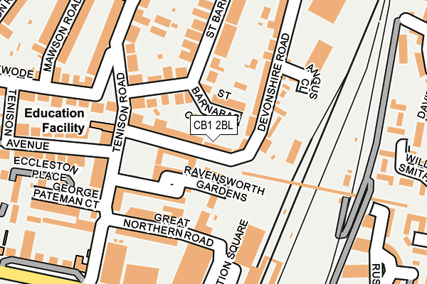 CB1 2BL map - OS OpenMap – Local (Ordnance Survey)