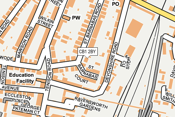 CB1 2BY map - OS OpenMap – Local (Ordnance Survey)