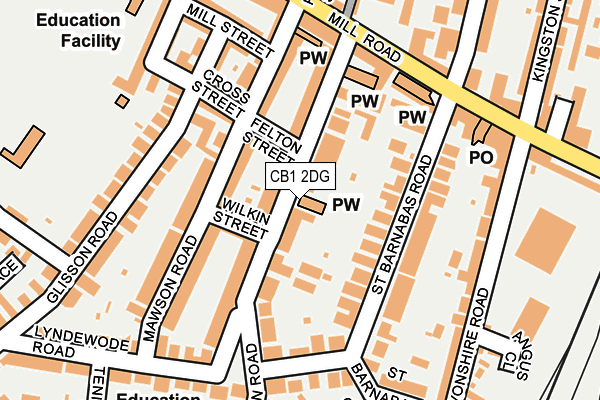 CB1 2DG map - OS OpenMap – Local (Ordnance Survey)