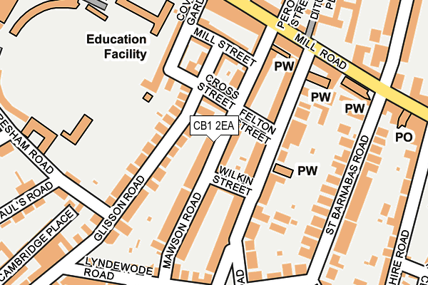 CB1 2EA map - OS OpenMap – Local (Ordnance Survey)