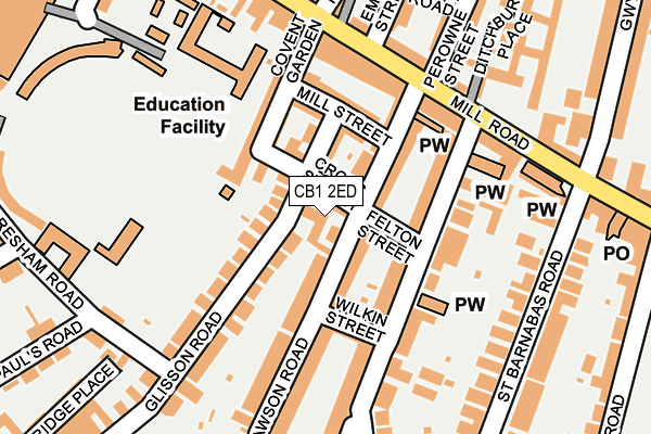 CB1 2ED map - OS OpenMap – Local (Ordnance Survey)