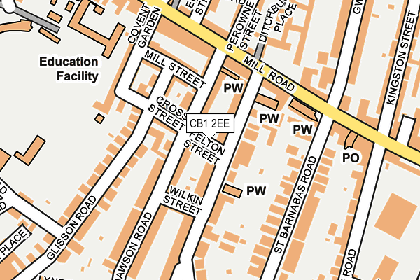 CB1 2EE map - OS OpenMap – Local (Ordnance Survey)