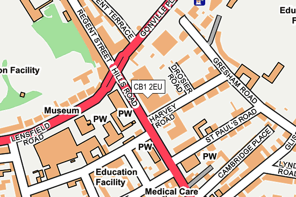 CB1 2EU map - OS OpenMap – Local (Ordnance Survey)