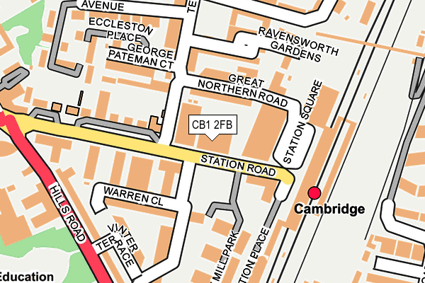 CB1 2FB map - OS OpenMap – Local (Ordnance Survey)