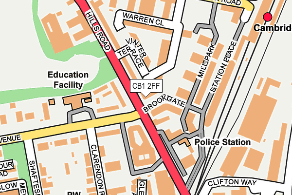 CB1 2FF map - OS OpenMap – Local (Ordnance Survey)