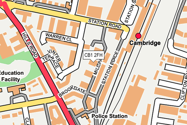 CB1 2FH map - OS OpenMap – Local (Ordnance Survey)