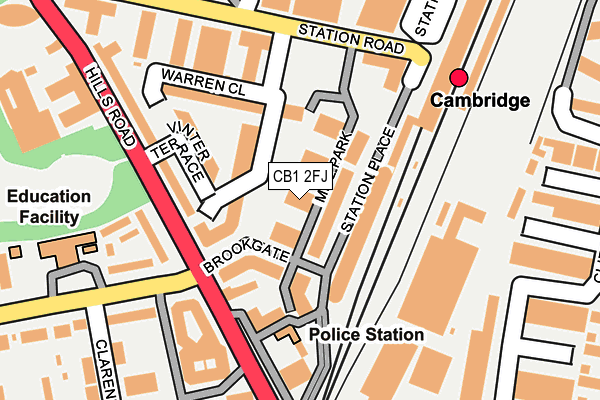 CB1 2FJ map - OS OpenMap – Local (Ordnance Survey)
