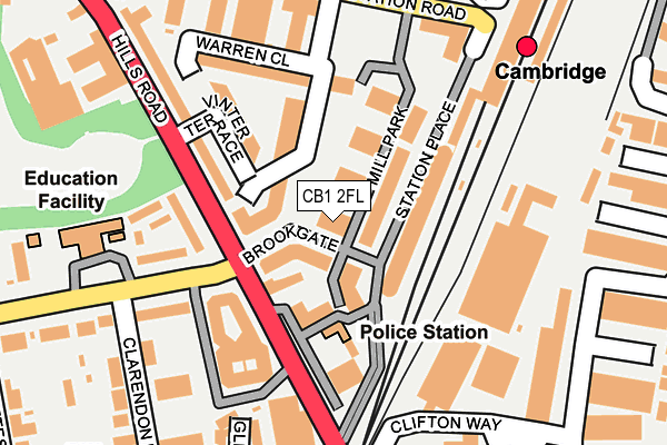 CB1 2FL map - OS OpenMap – Local (Ordnance Survey)