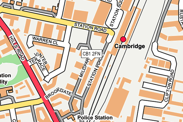 CB1 2FN map - OS OpenMap – Local (Ordnance Survey)