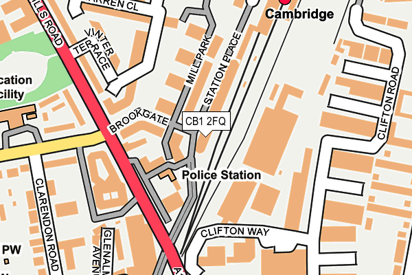 CB1 2FQ map - OS OpenMap – Local (Ordnance Survey)