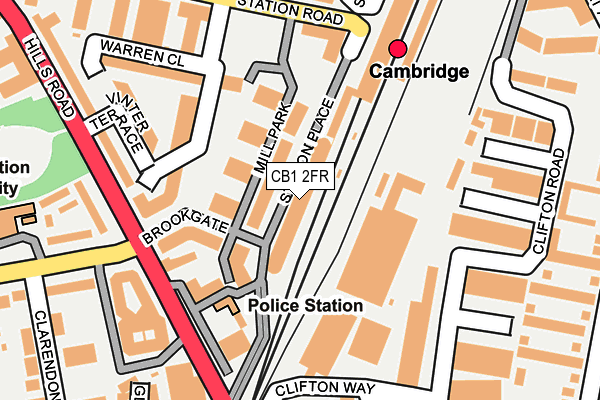 CB1 2FR map - OS OpenMap – Local (Ordnance Survey)