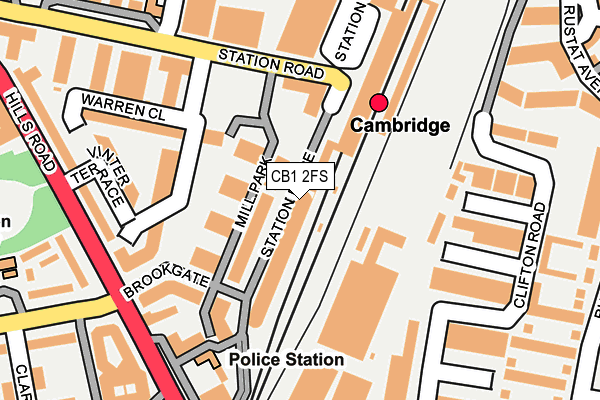 CB1 2FS map - OS OpenMap – Local (Ordnance Survey)