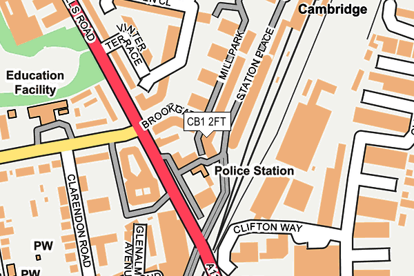 CB1 2FT map - OS OpenMap – Local (Ordnance Survey)