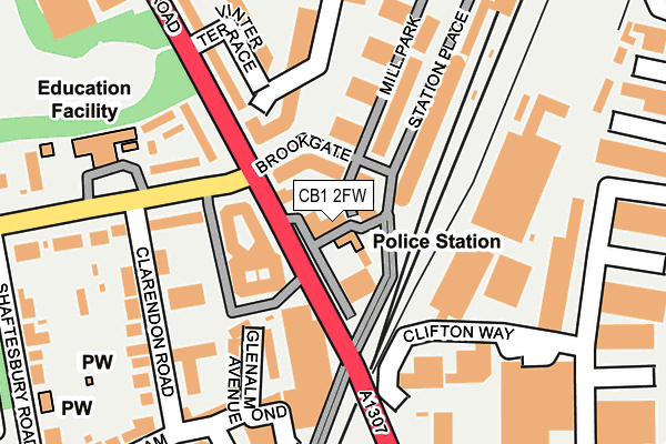 CB1 2FW map - OS OpenMap – Local (Ordnance Survey)