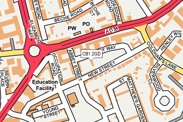 CB1 2GD map - OS OpenMap – Local (Ordnance Survey)