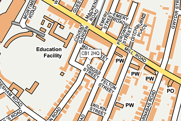 CB1 2HQ map - OS OpenMap – Local (Ordnance Survey)