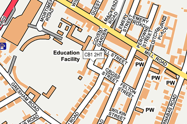 CB1 2HT map - OS OpenMap – Local (Ordnance Survey)