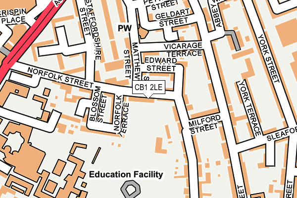 CB1 2LE map - OS OpenMap – Local (Ordnance Survey)