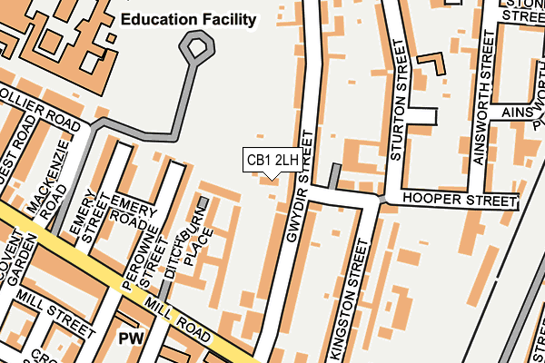 CB1 2LH map - OS OpenMap – Local (Ordnance Survey)