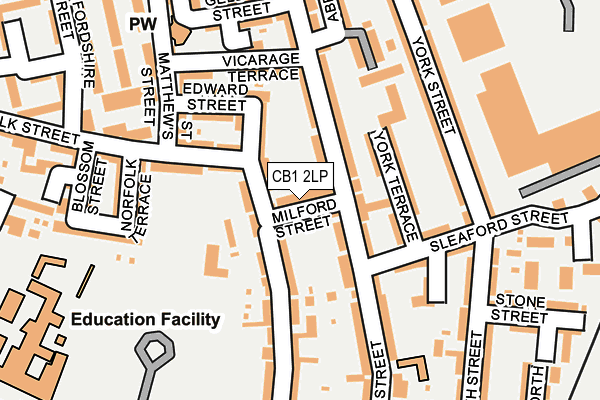 CB1 2LP map - OS OpenMap – Local (Ordnance Survey)