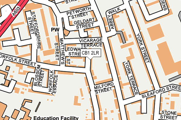 CB1 2LR map - OS OpenMap – Local (Ordnance Survey)