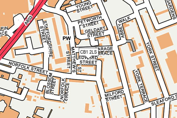 CB1 2LS map - OS OpenMap – Local (Ordnance Survey)