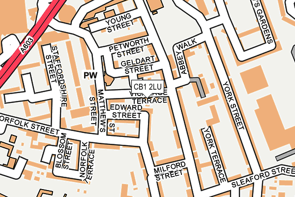 CB1 2LU map - OS OpenMap – Local (Ordnance Survey)