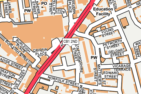 CB1 2ND map - OS OpenMap – Local (Ordnance Survey)