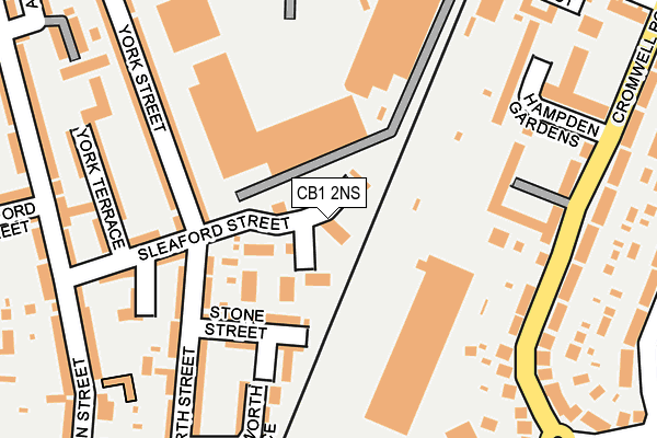 CB1 2NS map - OS OpenMap – Local (Ordnance Survey)