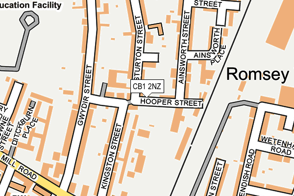 CB1 2NZ map - OS OpenMap – Local (Ordnance Survey)