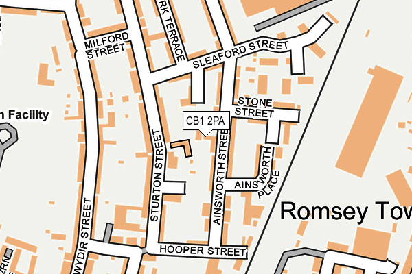 CB1 2PA map - OS OpenMap – Local (Ordnance Survey)