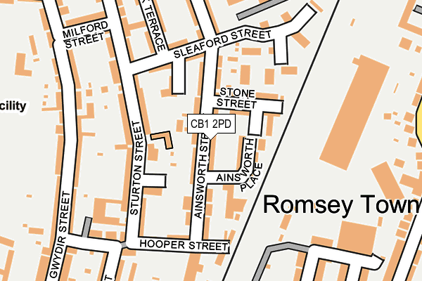 CB1 2PD map - OS OpenMap – Local (Ordnance Survey)