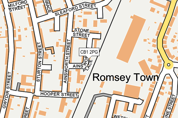 CB1 2PG map - OS OpenMap – Local (Ordnance Survey)