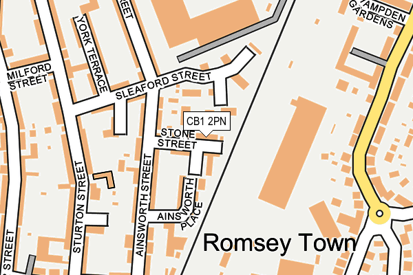 CB1 2PN map - OS OpenMap – Local (Ordnance Survey)