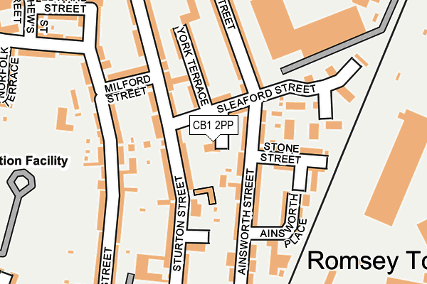 CB1 2PP map - OS OpenMap – Local (Ordnance Survey)