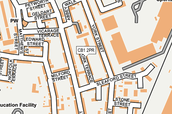 CB1 2PR map - OS OpenMap – Local (Ordnance Survey)
