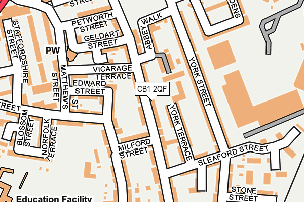 CB1 2QF map - OS OpenMap – Local (Ordnance Survey)