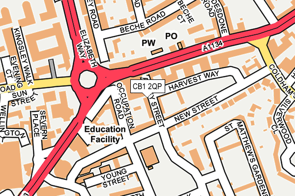 CB1 2QP map - OS OpenMap – Local (Ordnance Survey)