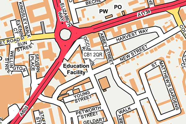 CB1 2QR map - OS OpenMap – Local (Ordnance Survey)