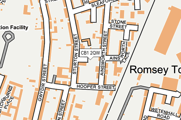 CB1 2QW map - OS OpenMap – Local (Ordnance Survey)