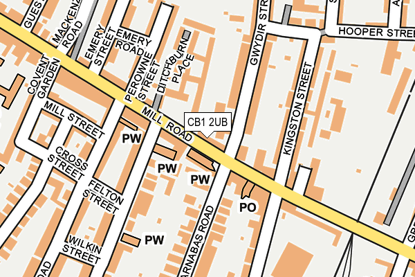 CB1 2UB map - OS OpenMap – Local (Ordnance Survey)