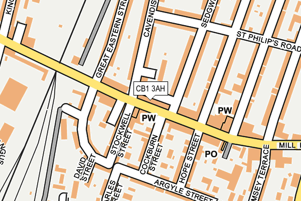 CB1 3AH map - OS OpenMap – Local (Ordnance Survey)