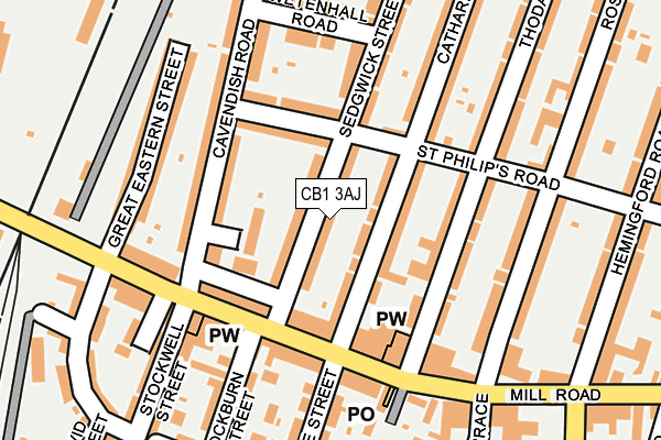 CB1 3AJ map - OS OpenMap – Local (Ordnance Survey)