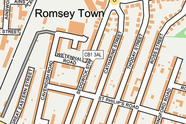 CB1 3AL map - OS OpenMap – Local (Ordnance Survey)